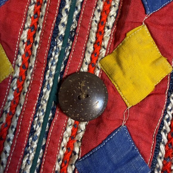 Vintage Hmong Handmade Indigo Embroidered Jacket/One of a Kind! Reversible! - Picture 7 of 16